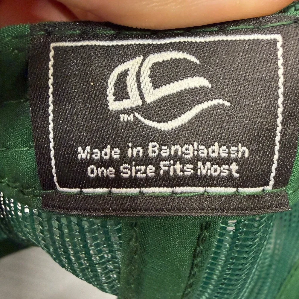 American Snuff Co Memphis TN Green Trucker Hat Snapback Mesh Cap Vintage Style